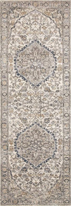 Loloi Teagan Collection TEA-01 Natural/Lt. Grey 2'-8" x 10'-6" Runner Rug, Large, Soft Neutral Rug, High-Traffic for Living Room, Bedroom, Home Office, Dining Area