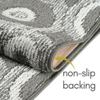 21 ft Extra Long Grey Hallway Runner Rug | Non-Slip & Machine Washable | Custom Cut to Size 2'3" x 21' (Runner) | REMNAZ