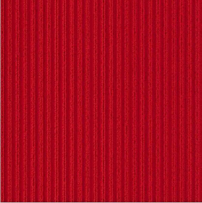 Ottomanson 2' x 44' Hallway Runner with Scraper Pile - Extra Durable Non-Slip Rug Mat for Indoor & Outdoor Use - Ideal for Kitchen, Entryway, Patio & Garage - High-Traffic Carpet, Red