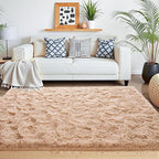 Beglad Fluffy Large Area Rugs 8x10 Feet, Modern Minimalist Style Shag Fuzzy Rugs, Non-Slip Indoor Carpet Soft Rugs for Kids Room, Bedroom & Living Room, Beige
