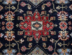 Black Vegetable Dyes Wool Soft Pile Karjihooz Design with All Over Pattern Hand Knotted Square Oriental Rug (8'x8')
