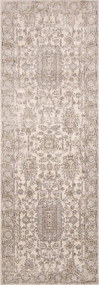 Loloi Teagan Collection TEA-03 Ivory/Sand 2'-8" x 10'-6" Runner Rug, Large, Soft Neutral Rug, High-Traffic for Living Room, Bedroom, Home Office, Dining Area