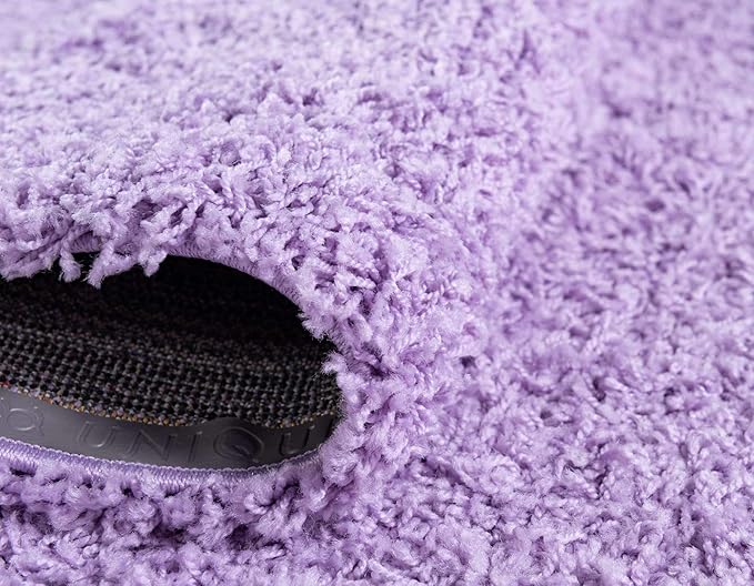 Unique Loom Solid Shag Collection Area Rug (3' 3" x 5' 3" Rectangle, Lilac)