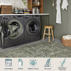 Lahome Sage Green Area Rug 6x9, Machine Washable Rugs for Living Room, Boho Vintage Soft Bedroom Carpet for Dining Room Nursery Apartment Office, Dark Green