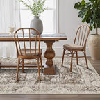 LUMI 5x8 Washable Area Rug for Living Room, Ultra Soft Traditional Vintage Rugs Non Slip with Rubber Backing, Low Profile, High Traffic, Stain Resistant Carpets, Ideal for Bedroom, Dining Room, Indoor