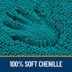 OLANLY Bathroom Rugs 36x24, Extra Soft Absorbent Chenille Bath Rugs, Rubber Backing Quick Dry, Machine Washable Bath Mats for Bathroom Floor, Tub and Shower, Home Decor Accessories, Deep Lake