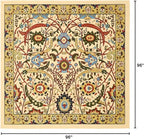 Unique Loom Espahan Collection Area Rug - Cape Cod (8'Square, Cream/ Black)