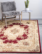 Rugs.com Chateau Collection Rug – 2' x 3' Cream Medium Rug Perfect for Entryways, Kitchens, Breakfast Nooks, Accent Pieces