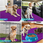 OLANLY Dog Door Mat for Muddy Paws 30x20, Absorbs Moisture and Dirt, Absorbent Non-Slip Washable Doormat, Quick Dry Chenille Mud Mat for Dogs, Entry Indoor Entryway Carpet for Inside Floor, Purple