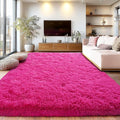 Fluffy Rugs for Living Room, Soft Shaggy for Bedrooms, Hot Pink Area Rug for Bedroom, Cozy Fuzzy Carpet for Kids, Perfect Indoor Decor for Boys and Girls 6x9 Feet