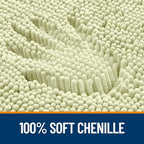 OLANLY Bathroom Rugs 44x24, Extra Soft Absorbent Chenille Bath Rugs, Rubber Backing Quick Dry, Machine Washable Bath Mats for Bathroom Floor, Tub and Shower, Home Decor Accessories, Vanilla