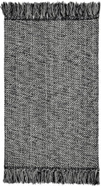 Collive Long Hallway Runner Rug 2.6' x 10', Washable Runners Indoor Entryway Rug, Black/Cream Braided Woven Kitchen Rugs Low-Profile Front Door Floor Carpet for Laundry Room Bedroom Doorway