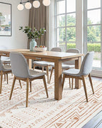 VEVOR 5 x 8 ft Area Rug Large Washable Rug Non-Slip and Tear-Resistant Soft Carpet Pet & Child Friendly Modern Area Rugs Indoor Mat for Bedroom Office Living Room Kids Room Entryway Beige
