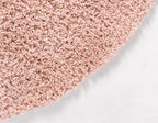 Unique Loom Davos Shag Collection Area Rug - Solid (10' Round, Dusty Rose)