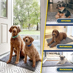 Muddy Mat® | Super Absorbent Door Mat Indoor, Microfiber Quick Dry Chenille Entryway Rug, Non-Slip Front Door Mat, Indoor Mats for Entryway, Machine Washable Pet Rug, Grey 24"x36"