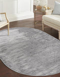 Unique Loom Finsbury Collection Area Rug - Kate (7' 10" x 10' Oval, Gray/ Ivory)