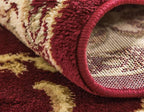 Unique Loom Versailles Collection Traditional Classic Medallion Floral Motif Area Rug (9' 0 x 12' 0 Rectangular, Burgundy/ Ivory)