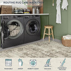 Lahome Washable Rug 6x9 Beige Area Rugs for Living Room,Boho Soft Room Rugs for Bedroom Indoor Carpet,Vintage Non-Slip Low-Pile Accent Rugs Dining Room Office Playroom(6 x 9,Beige)