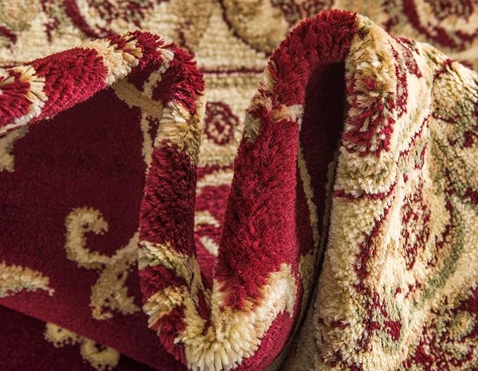 Unique Loom Versailles Collection Traditional Classic Medallion Floral Motif Area Rug (2' 7 x 10' 0 Runner, Burgundy/ Ivory)