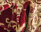 Unique Loom Versailles Collection Traditional Classic Medallion Floral Motif Area Rug (6' 0 x 6' 0 Round, Burgundy/ Ivory)