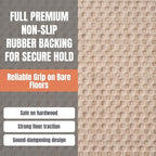 10ft Custom Cut Runner Rug for Narrow Hallways Kitchens - Deco Grey | Non-Slip | Washable & Edge Bound