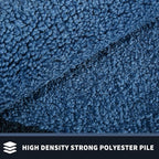 PURRUGS Dirt Trapping Door Mat 24" x 60", Non-Slip/Skid Machine Washable Entryway Rug, Shoes Scraper, Throw Rug, Super Absorbent Area Rug for Muddy Wet Shoes and Paws, Light Blue & Navy
