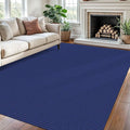 Braided Area Rug 6x9 Ft Washable Rugs for Living Room Bedroom Rugs Rubber Backed Boho Dining Room Rug Cotton Living Room Woven Floor Carpet for Nursery Playroom, Royal Blue/Navy
