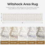 WITSHOCK 2x10 Long Runner Rug for Hallway,Washable Rug Distressed Boho for Bedroom Kitchen Entryway Indoor Entrance,Non Slip Runner Rugs with Rubber Backing,Camel/Beige