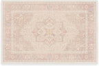 RUGGABLE Washable Area Rug – Kamran Soft Pink 2x3, Stain-Resistant, Non-Slip – Small Machine Washable Rugs for Living Room, Bedroom, Hallway, Entryway & Bathroom–with Cushioned Pad
