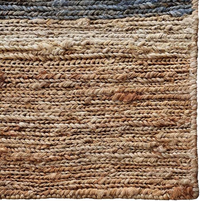 Rugsotic Carpets Hand Woven Flat Weave Kilim Wool ECO-Friendly Area Rugs - 8'x10', Rectangle Shape, Silver Color, Solid Plain Design, Low Pile Handmade Rugs for Living Room, Bed Room (D00111)