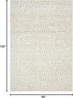 Abani Beige Cheetah Print 7'9"x10'2" Area Rug Rugs, Arto Collection - Contemporary Durable Accent Rug