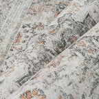 5x7 Washable Vintage Area Rug for Living Room Bedroom Soft Tranditional Non Slip Large Throw Rug Lightweight Floral Low Pile Distressed Carpet Laundry Dining Room Kitchen Office