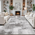 LUMI 4x6 Washable Low-Pile Area Rug for Living Room, Ultra Soft Modern Neutral Grey Rugs Non Slip with Rubber Backing, High Traffic, Stain Resistant Carpets, Ideal for Bedroom, Dining Room