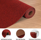jxgzyy 3 x 16.5ft Red Carpet Runner for Party, Durable Non-Slip Carpet for High-Traffic Areas, Red Carpet Aisle Runner for Wedding, Hollywood Movie Award Ceremony Party Decoration