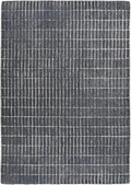 Hand-Tufted 100% Wool Area Rug – Unique Modern Geometric Grid Pattern, Soft Plush Textured Carpet for Living Room, Bedroom, Dining Room & Entryway (Smoke, 2.6' x 12')