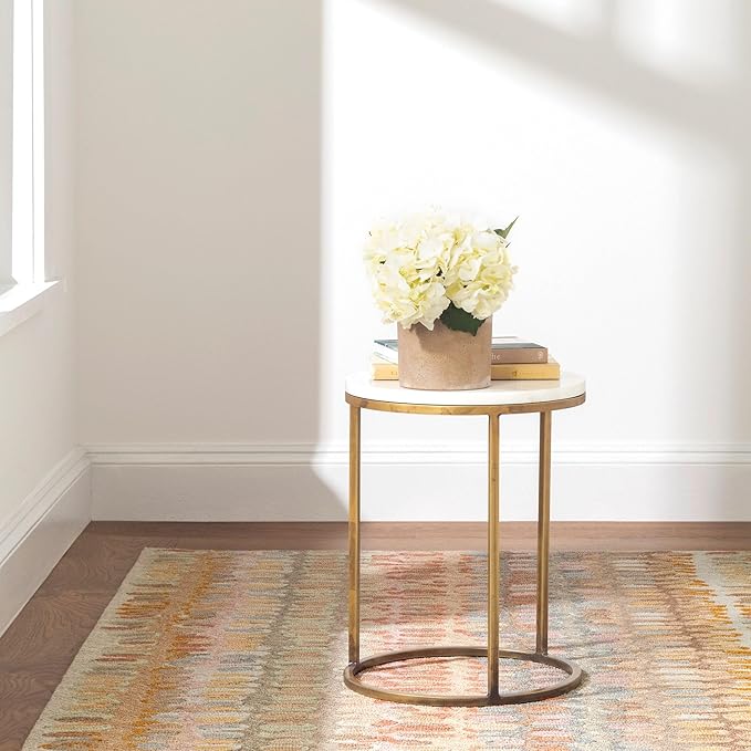 Dash and Albert Paint Chip Wool Area Rug - 5' x 8' Stone Graphic Hand Micro Hooked Accent Rug - Durable, High Traffic Areas Hallway, Living Room, Stairs