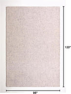 Hand-Tufted 100% Wool Pile Area Rug – Geometric Textured Grid Check Pattern – Thick and Durable Floor Carpet for Bedroom, Living Room, Kids Room, and Dining Area (Ivory Grey, 4' x 6')