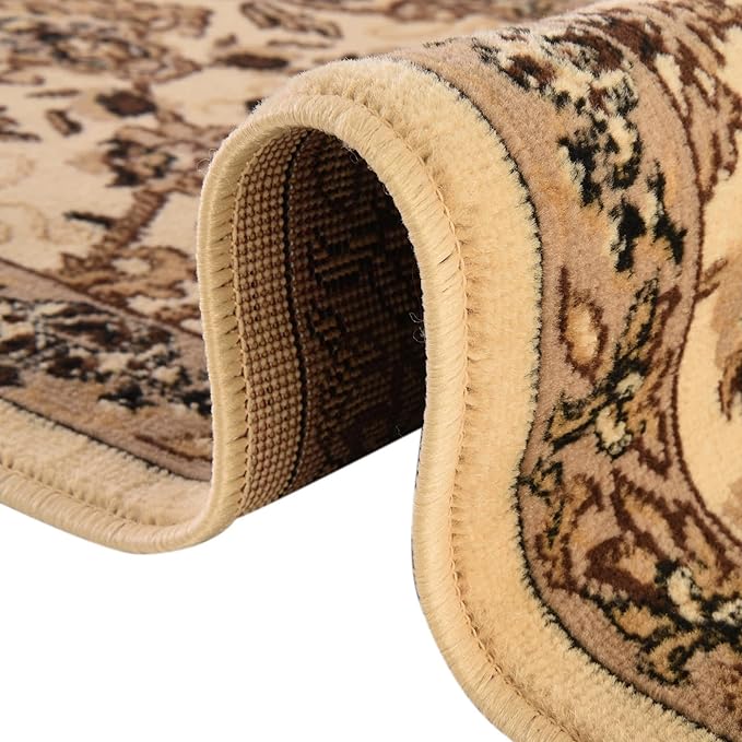Unique Loom Sialk Hill Collection Area Rug - Washington (7' 10" Octagon Ivory/Black)