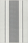 Dash & Albert Gunner Stripe Machine Washable Rug, 5 X 8 Feet, Grey Stripe Pattern
