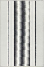 Dash & Albert Gunner Stripe Machine Washable Rug, 2 X 3 Feet, Grey Stripe Pattern