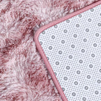 Shag Area Rug, 4 X 6 Tie-Dyed Plush Fuzzy Rugs for Living Room, Ultra Soft Fluffy Furry Rug for Bedroom, Indoor Carpet Nursery Rugs for Kids Room Home Decor, Pink Purple