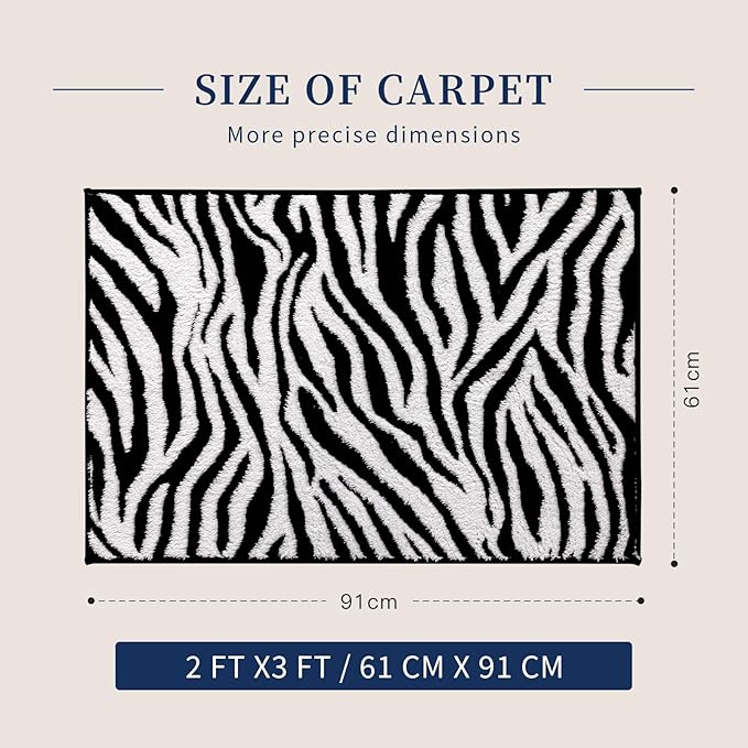 YIHOUSE 2×3 Ft Area Rugs, Abstract Washable Rug, Black and White Mordern Carpet, Soft Rugs Nonslip Throw Non-Shedding, for Bedroom Bedside, Laundry Room, Entryway, Indoor Home Decor
