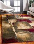 Unique Loom Barista Collection Area Rug - Timor (2' 2" x 3' 1" Rectangle, Multi/ Red)