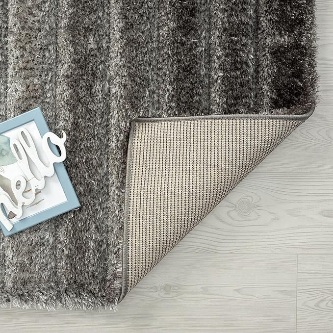 LUXE WEAVERS Lantanas Collection 7119 Grey 8x10 Modern Geometric Area Rug