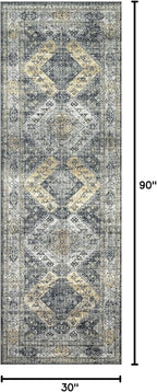 Loloi II Skye Collection SKY-09 Graphite/Silver 2'-6" x 7'-6" Runner Rug