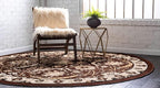 Unique Loom Espahan Collection Area Rug - Cape Cod (7' 10" Round, Brown/ Beige)
