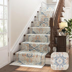 jinchan Kelda Runner Rug 2x8 Hallway Rug Washable Runner Vintage Mat Retro Print Lightweight Non-Slip Floor Cover Distressed Thin Carpet for Entryway Bathroom Bedroom Laundry Room Stairway Orange