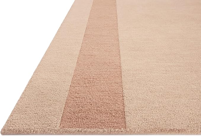 Loloi Leanne Ford Craven Collection CVN-01 Blush/Rose 2'-6" x 9'-9" Runner Rug Geometrical, Patterned, Neutral, Hallway, Kitchen, Mudroom, and Bathroom