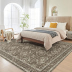 WITSHOCK Living Room Area Rugs 8x10: Soft Non-Slip Backing Washable Rugs Vintage Large Carpet for Bedroom Office Dining Room Kitchen Stain Resistant Home Decor Rug
