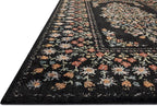 Loloi Rifle Paper Co. Laurel Collection LAU-02 Black 2'-8" x 4' Accent Rug